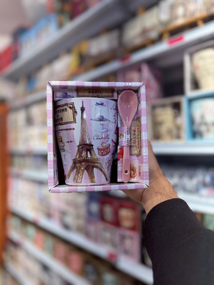Mug + Cuillère Macarons de Paris 🍰🌸